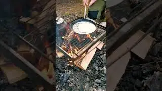 Outdoor cooking 🔥🍳 #pancake #outdoor #adventure