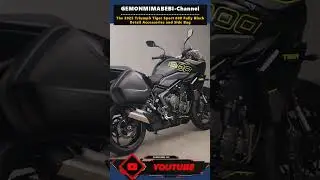 The 2025 Triumph Tiger Sport 800 Fully Black Detail Accessories and Side Bag