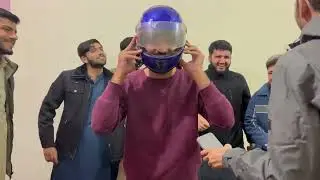 Helmet Challenge 😂 | Funny Safety Challenge #FunnyShorts #ChallengeVideo #viralshorts