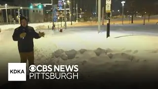 Road crews racing to clear Downtown Pittsburgh streets after heavy snowfall