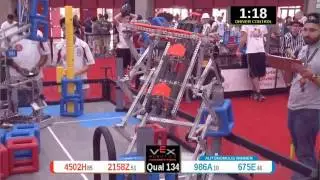 2015 VRC Arts Q134 - 4502H 2158Z vs 986A 675E - 64 to 93 - VEX Worlds 2015 - Arts Division