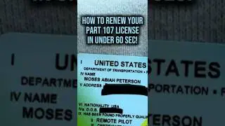 How To Renew Your Part 107 License In Under 60 Sec!
