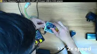 Demo: Raspberry Pi RS485_CAN_HAT with Kvaser USB to CAN adapter