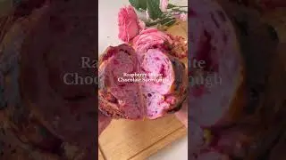 Raspberry White Chocolate Sourdough 💕 #sourdough #pinksourdough #valentinesday