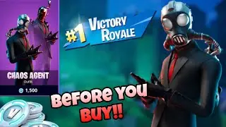 BEFORE YOU BUY!! Chaos Agent Fortnite Skin Gameplay Full Game Win