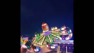 Newcastle winter wonderland Christmas market funfair england super bowl off ride pov 2024