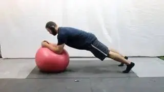 Stability Ball Push Away - An Exercise Demo by Optimizing Athleticism