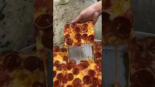 The HOT HONEY PEPPERONI SQUARE PIE from Krispy Pizza in Dyker Heights, Brooklyn NYC! #DEVOURPOWER