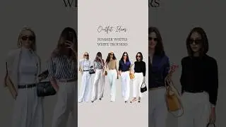 5 Workwear Outfit Ideas with White Trousers! 🤍✨ #outfitsinspo #officewear