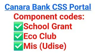 Коды компонентов SG, ECO, MIS - Вход в систему CSS-портала Canara Bank для создания чеков