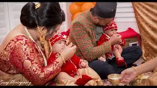 Our twin daughters Nia and Naila's pasni