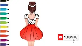 How To Draw a Dress 👗 Easy  l  Drawing a girl Filfel drawings