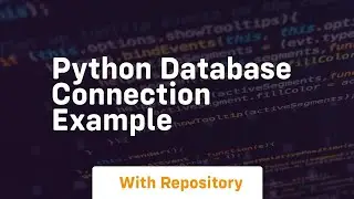 python database connection example
