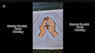 //Sunday Special Cross Drawing//Easy Drawing For Beginniners//Drawing Tutorial//