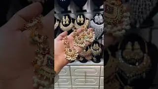 Original NovRatan Necklace Sets With Heavy jhumer😍🔥 Mehndi Bride's Jewellery #trending #shorts #fyp