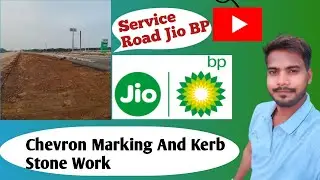 Jio BP Pump Chevron Marking And Kerb Stone Fittings.... work#construction#viral#viralvideo#video 