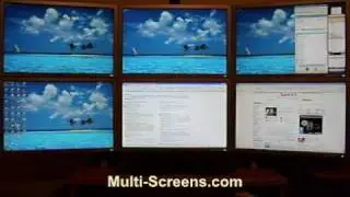 SUPER PC&trade; Six LCD Multiple Monitor Desktop & Display | Multi-Monitors.com