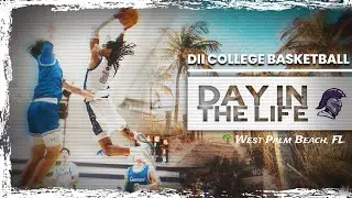 DAY IN THE LIFE | D2 COLLEGE BASKETBALL | 1ST GAME IN FLORIDA! Part 1 🏝️