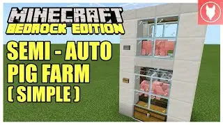 Minecraft Bedrock - Semi - Automatic Pig Farm Tutorial ( Xbox / MCPE / Windows 10 / Switch )