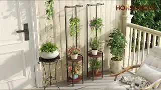 Installation instruction-Heavy Duty Metal 2-tier Hanging Plant Stand Indoor Outdoor-JJ30(B0F31XBYZP)