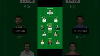 43rd T20, T20 Blast 2023 ham vs sus| Hampshire vs Sussex dream11Team prediction| #cricket #shorts