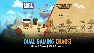 Day 1 .Dual Gaming Challenge with Friends #live #game #minimilitry #hideonline #hideandseek
