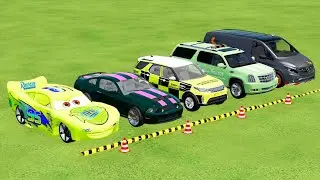 GO GO MCQUEEN COLORED, ALL POLICE CAR MERCEDES, ALL TRUCK MAN, AMBULANCE DACIA, KAMAZ, FORD BMW #763
