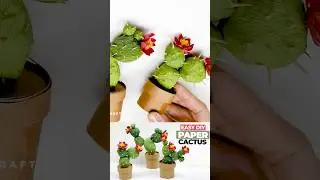 DIY Paper Cactus - Easy Paper Craft #amydiycraft #craftideas #crafting #papercraft #cactus #diy