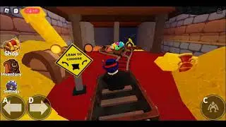 Going on the orange causter in rainbow friends