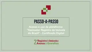 Utilizar assinador digital (com certificado digital) - Registro de Im&oacute;veis