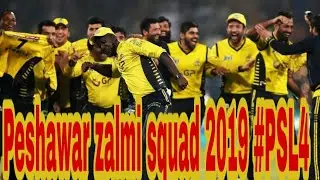 PSL 4 #Peshawar zalmi squad  2019 with song