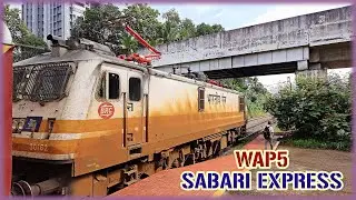 WBL 85 HR Pantograph WAP5 Sabari Express acceleration!!