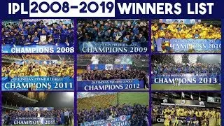 IPL Winners List From 2008-2019