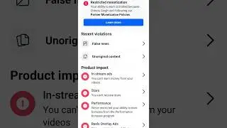 Facebook Page Me Earning Restricted and False news Monetization 