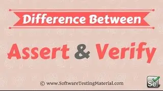 Difference Between Assert And Verify Commands In Selenium
