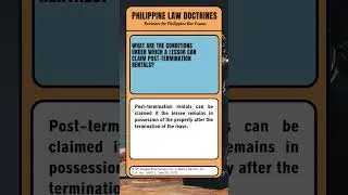 Philippine Legal Doctrines: Master the Bar Exam: Essential Insights from Supreme Court Decisions