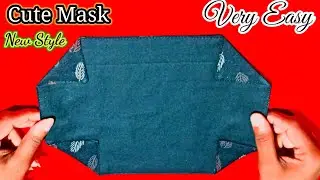 Mask Making Ideas | Just Fold the corners , No Cutting !! Easy Way to Make 3D Face Mask Reversible|