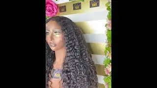 Custom made, extra curly wig using my new Singer Sewing Machine. #shorts#customwigmaker#curlywig