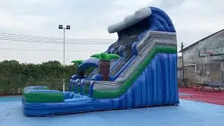 7x4x5m double slide inflatable pvc water slides for summer parties