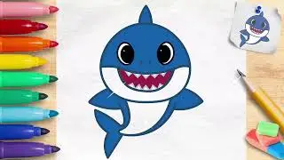 Daddy Shark  Drawing |  Easy Short Drawing for Kids and Toddlers  #doodleart  #easydrawing