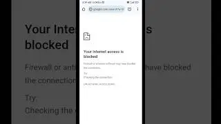 your Internet access is blocked/internet access blocked #chrome