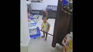 Small baby crying trying to take out stucked rod #cutebabyshorts