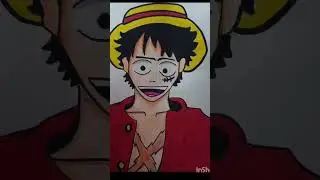 Drawing Monkey D. Luffy | One Piece Fan Art ✍️👒 #shortvideo #anime #drawing #kidartists