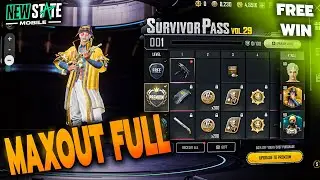 Like & Win 🔥MAX OUT SURVIVOR PASS VOL 29 | FREE UPGRADABLE TOKEN | NEW STATE MOBILE 🔥