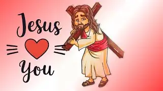 Jesus Christ lifting cross drawing | God drawing tutorial for beginners | Lord Jesus painting