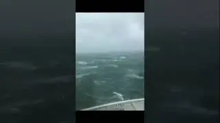 A Stena Ferry braves rough conditions in Irish sea, as Storm Brendan brings in gusts of wind 80mph.