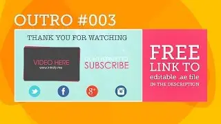 Free After Effects Outro Template #003