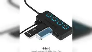 Review: SABRENT 4-Port USB 3.0 Hub with Individual LED Power Switches - Slim, Portable Design ...