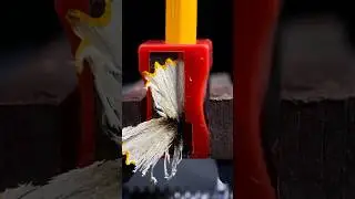 Cut pencil in macro. Do you like it? #macro #pencil #cutting #asmr #satisfying #ultramacroviews