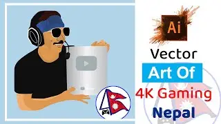4k Gaming Nepal Vector Art~ Illustration~ Nepali Gamer